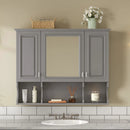 Wall Mounted Bathroom Medicine Wall Cabinet With Mirror & Open Shelves by Unique Piece Furniture