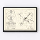 Vintage Map of the Nellis Air Force Base Vicinity, 1951