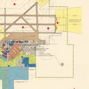 Vintage Map of Perrin Air Force Base, 1952