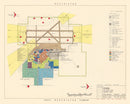 Vintage Map of Perrin Air Force Base, 1952