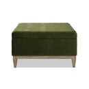 Knox - Square Storage Cocktail Ottoman - Olive Green by HouseOfZazla