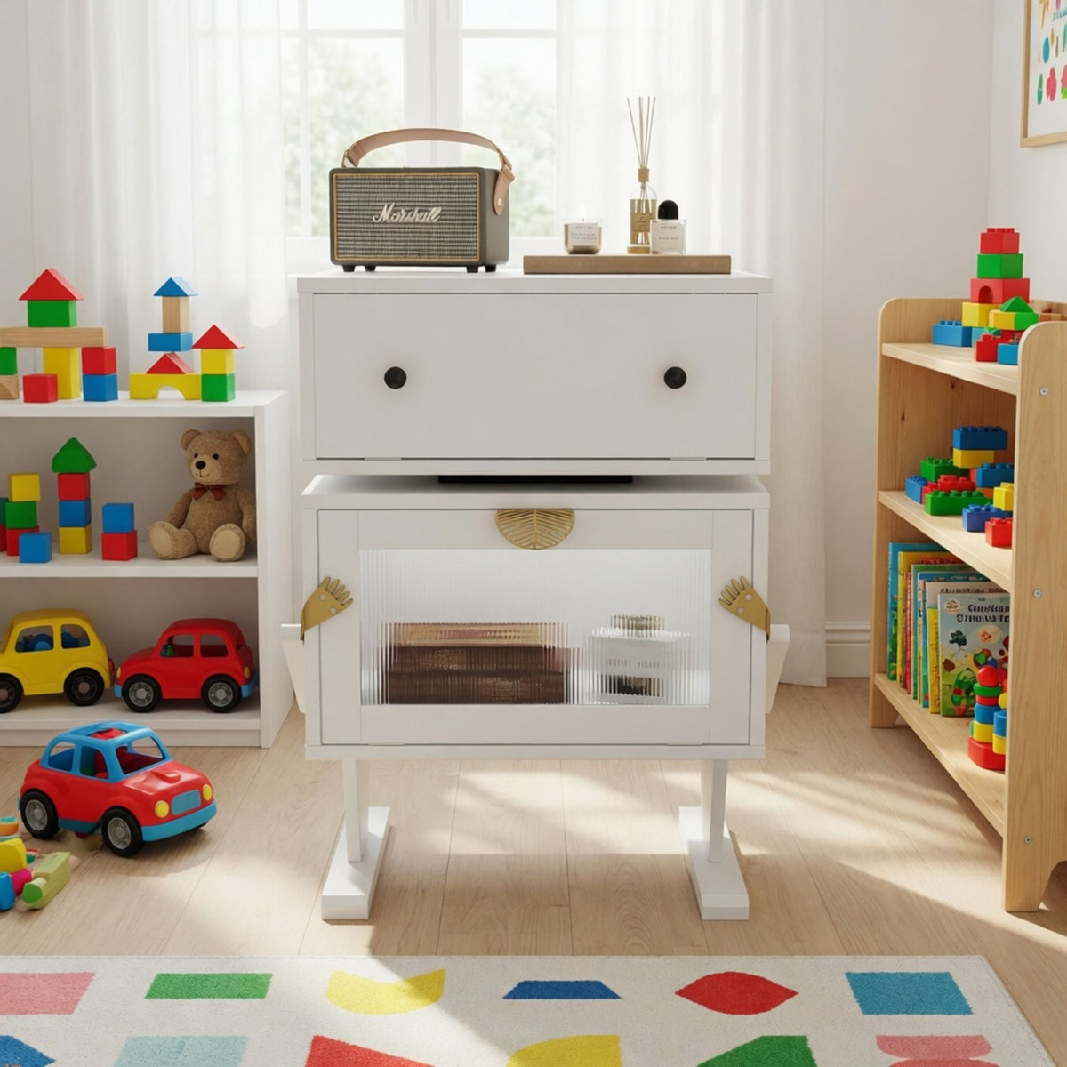 Robot LED Nightstand With 360° Rotating Drawer, photo 33 of 40
