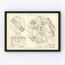 Vintage Map of the Pinecastle Air Force Base Vicinity, 1952