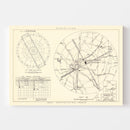 Vintage Map of the Randolph Air Force Base Vicinity, 1950