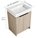 24 Inch Bathroom Vanity With Ceramic Basin (KD-Packing)