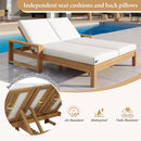 Outdoor Double Lounge Chair With 5 Position Adjustable Backrest by HouseOfZazla