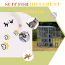Outdoor Cat House With Shelves And Weather Protection, Removable Wood Boxes - Gray by HouseOfZazla