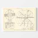 Vintage Map of the Reese Air Force Base Vicinity, 1952