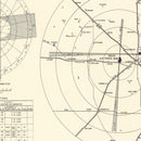 Vintage Map of the Reese Air Force Base Vicinity, 1952