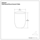 Johnsen - Handcrafted Large Metal Accent Table by Unique Piece Furniture