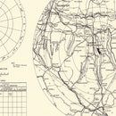 Vintage Map of the Sampson Air Force Base Vicinity, 1951