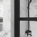 Bathtub Screen Panel Shower Door 180° Pivot - Black by HouseOfZazla