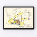 Vintage Map of San Marcos Air Force Base, 1951