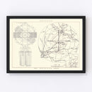 Vintage Map of the San Marcos Air Force Base Vicinity, 1951