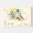 Vintage Map of Scott Air Force Base, 1952