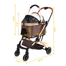 Pet Stroller for Dogs and Cats, 2-in-1 Detachable Foldable With Sun Canopy by HouseOfZazla