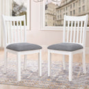 Modern Dining Chair, Wooden Back, Cushion Seats (Set of 2) by Unique Piece Furniture