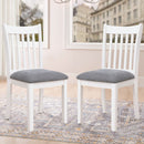 Modern Dining Chair, Wooden Back, Cushion Seats (Set of 2) by HouseOfZazla