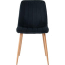 Indoor black velvet dining chair, modern kitchen dining chair with backrest, upholstered side chair with hot transfer metal legs, Family Kitchen Dining Room and living room (set of 4)