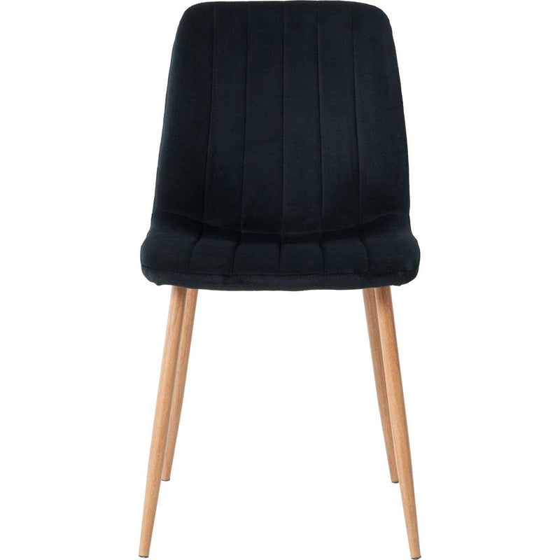 Indoor black velvet dining chair, modern kitchen dining chair with backrest, upholstered side chair with hot transfer metal legs, Family Kitchen Dining Room and living room (set of 4)