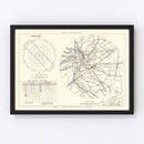 Vintage Map of the Scott Air Force Base Vicinity, 1952
