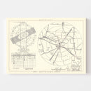 Vintage Map of the Sheppard Air Force Base Vicinity, 1952
