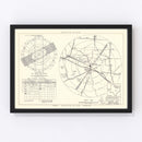 Vintage Map of the Sheppard Air Force Base Vicinity, 1952