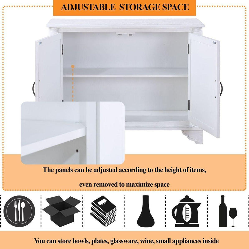 40" Console Table with Storage Shelf, Retro Entryway Table with Adjustable Storage Shelf, Sofa Couch Table for Hallway, Entry Way, Living Room, Foyer, Antique White