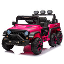 24V Ride On Large PickUp Truck car for Kids,ride On 4WD Toys with Remote Control,Parents Can Assist in Driving,Bluetooth music version,Pickup truck design with spacious storage in the rear.