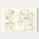 Vintage Map of the Vance Air Force Base Vicinity, 1952
