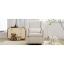 29.5'' Wide Wingback Swivel Rocker Recliner Chair, Glider Rocker Recliner, Rocking Chair Nursery for Living Room Bedroom Apartment,Linen,Beige