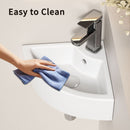 Triangle Corner Sink For Bathroom - Milk White by HouseOfZazla