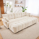 Sofa Set With Ottoman And Pillows, Textured, High Resilience Cushions by HouseOfZazla