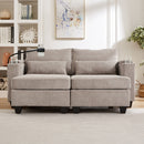 Convertible Chaise Lounge Sofa Chair With USB Ports, Cup Holders, Phone Holder And Storage by HouseOfZazla
