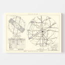 Vintage Map of the Wichita Municipal Airport Vicinity, 1952