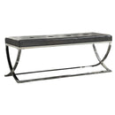 Curve Leg Bench With Upholstery - Black