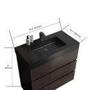 Alice - Bathroom Vanity With Large Storage Freestanding Bathroom Vanity, Sink For Modern Bathroom, One-Piece Sink Basin Without Drain And Faucet by HouseOfZazla