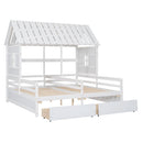 House Platform Beds With 2 Drawers, Side By Side Design by HouseOfZazla