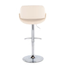 Fabrico - Contemporary Adjustable Bar Stool With Rounded T Footrest (Set of 2) by HouseOfZazla