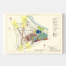Vintage Map of Maxwell Air Force Base, 1952