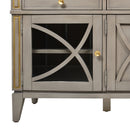 Dauphin - TV Stand Storage Display Console Table - Gray Cashmere by HouseOfZazla