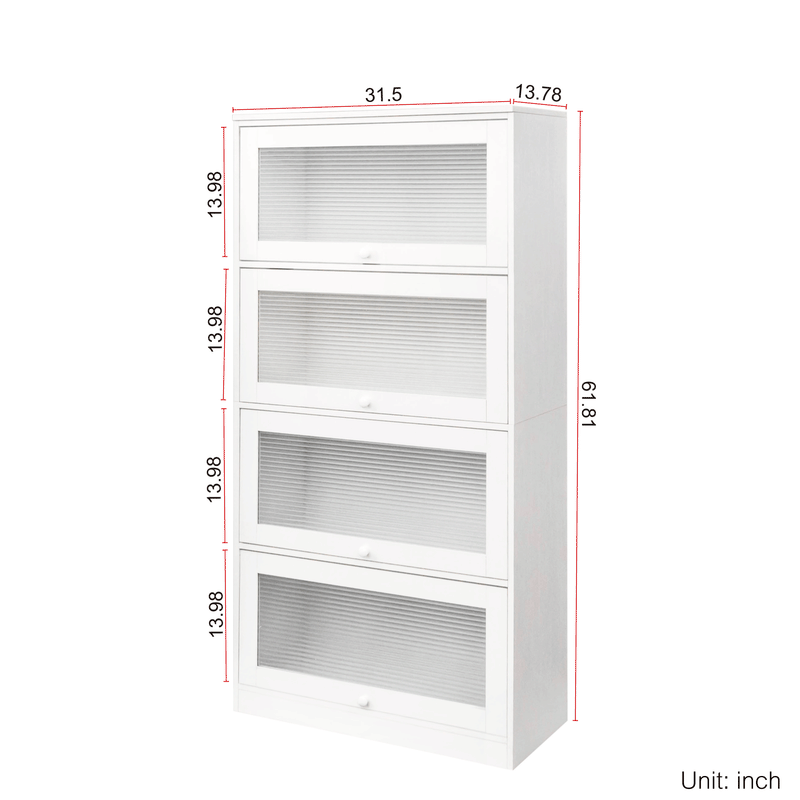 Walker Edison | Contemporary Bookshelf with Glass Doors