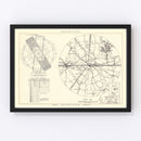 Vintage Map of the Maxwell Air Force Base Vicinity, 1952