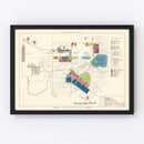Vintage Map of Beale Air Force Base, 1952