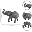 20'' Tall Resin Elephant Statue with Raised Trunk by HouseOfZazla