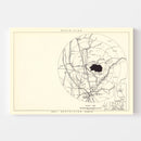 Vintage Map of the Beale Air Force Base Vicinity, 1952
