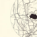 Vintage Map of the Beale Air Force Base Vicinity, 1952