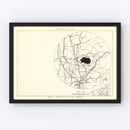 Vintage Map of the Beale Air Force Base Vicinity, 1952
