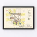 Vintage Map of Long Beach Municipal Airport, 1952