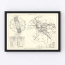 Vintage Map of the Long Beach Municipal Airport Vicinity, 1952